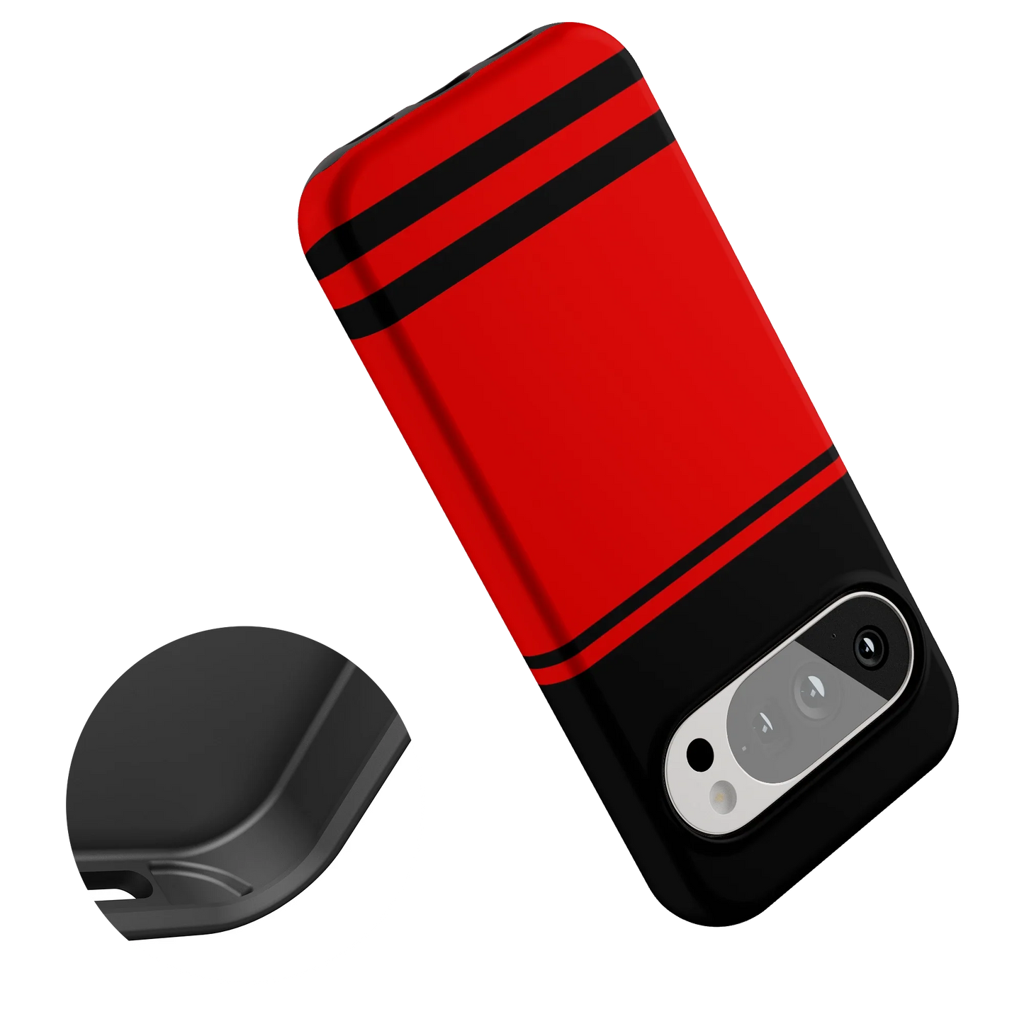 Storm Warning | Black & Red Stripes Case