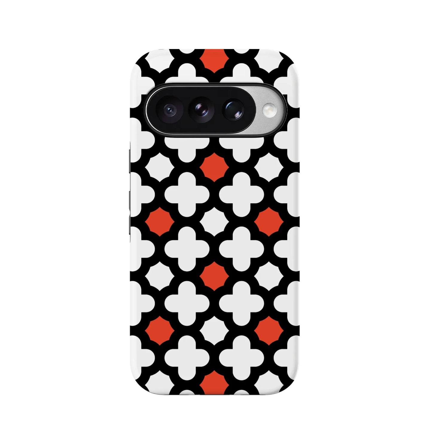 Red Lattice Tile | High Contrast Design Case