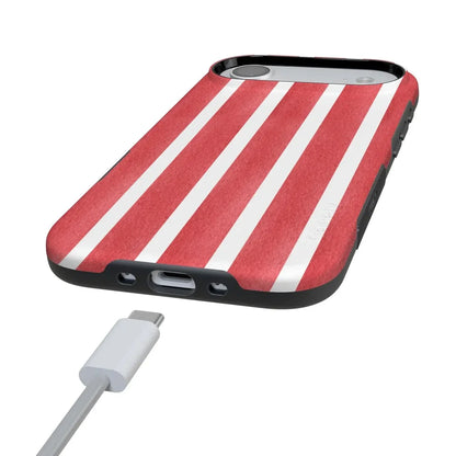 East Coast Summer | Red Stripes Case Phone Case Casetry