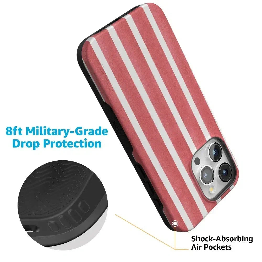 East Coast Summer | Red Stripes Case Phone Case Casetry