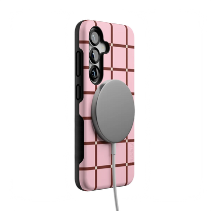 Uptown Gridlock | Pink Checkerboard Case