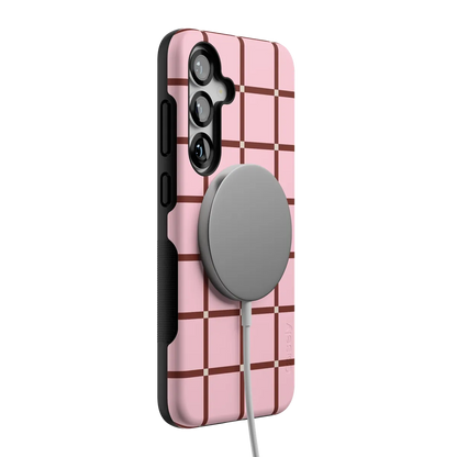 Uptown Gridlock | Pink Checkerboard Case