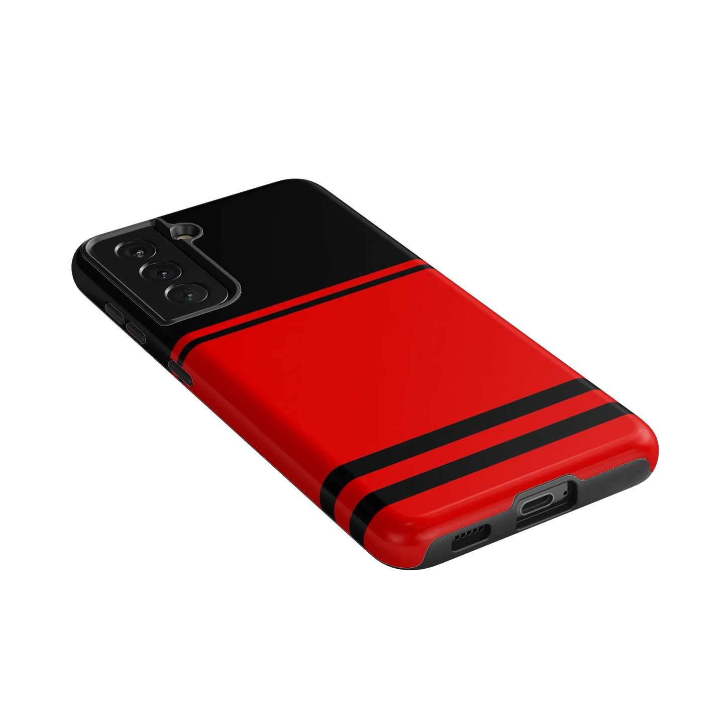Storm Warning | Black & Red Stripes Case