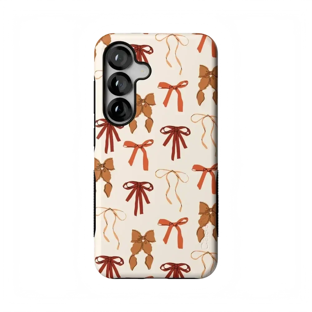 Fall Girlie | Pumpkin Spice Bows Case Phone Case get.casely Bold Flex + MagSafe® Galaxy S25