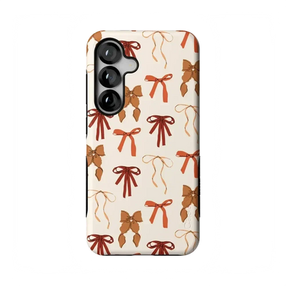 Fall Girlie | Pumpkin Spice Bows Case Phone Case get.casely Bold Flex + MagSafe® Galaxy S25