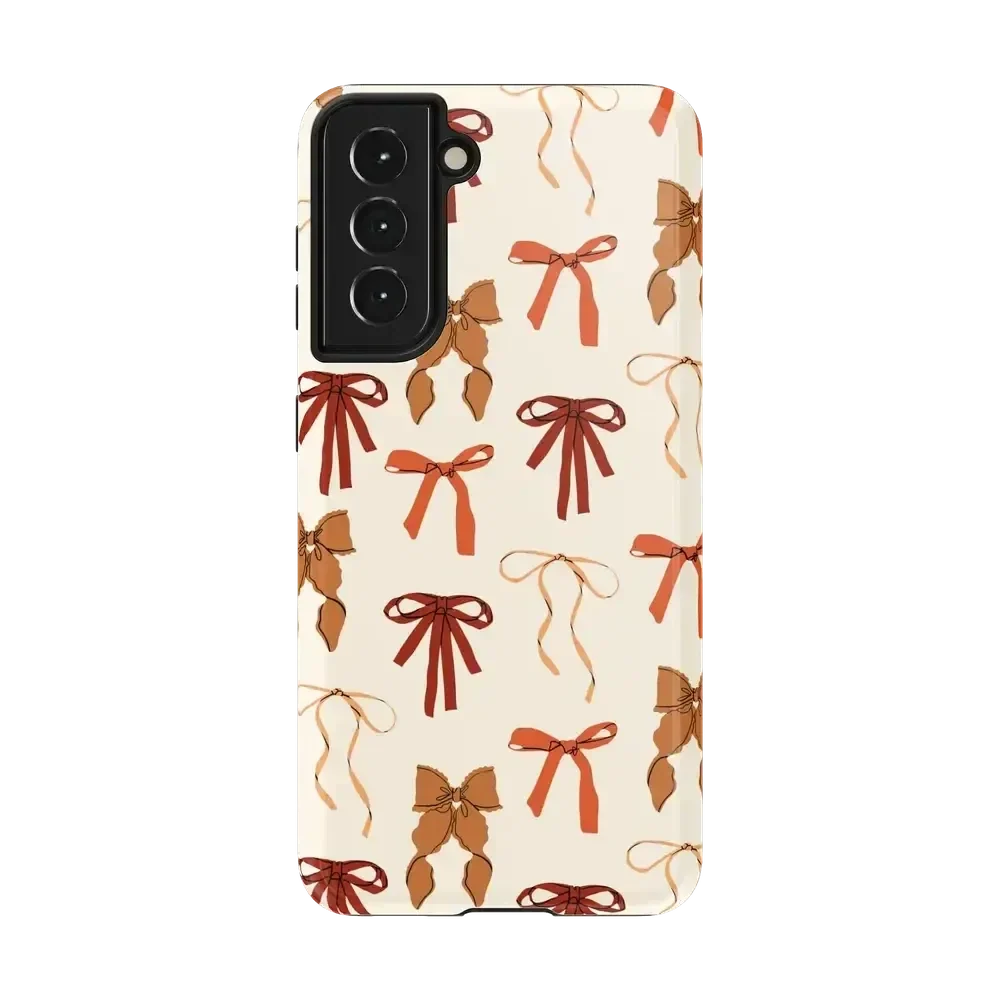Fall Girlie | Pumpkin Spice Bows Case Phone Case get.casely Essential Galaxy S21