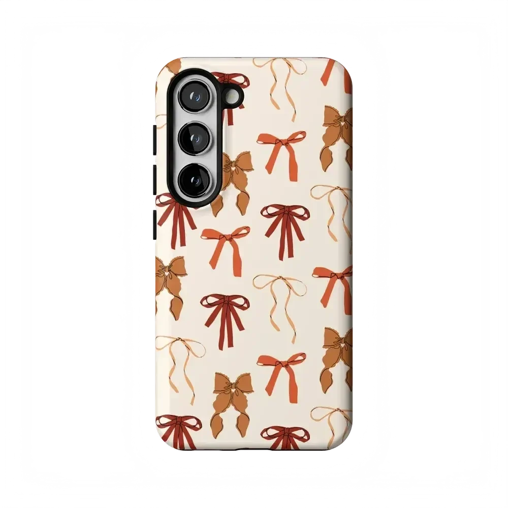 Fall Girlie | Pumpkin Spice Bows Case Phone Case get.casely Essential Galaxy S23