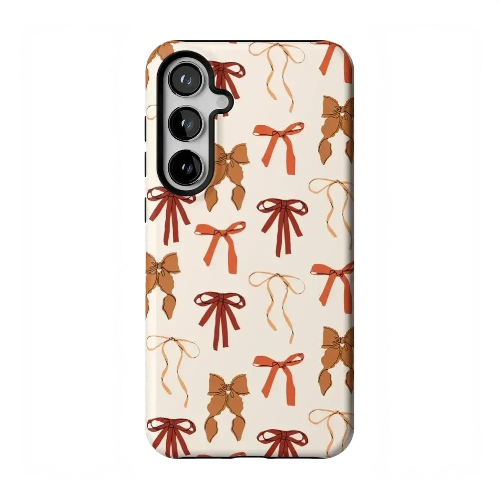 Fall Girlie | Pumpkin Spice Bows Case Phone Case get.casely Essential Galaxy S24 Plus