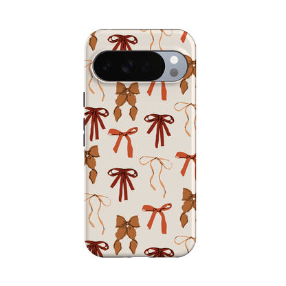 Fall Girlie | Pumpkin Spice Bows Case Phone Case get.casely Essential + MagSafe® Google Pixel 10 Pro XL