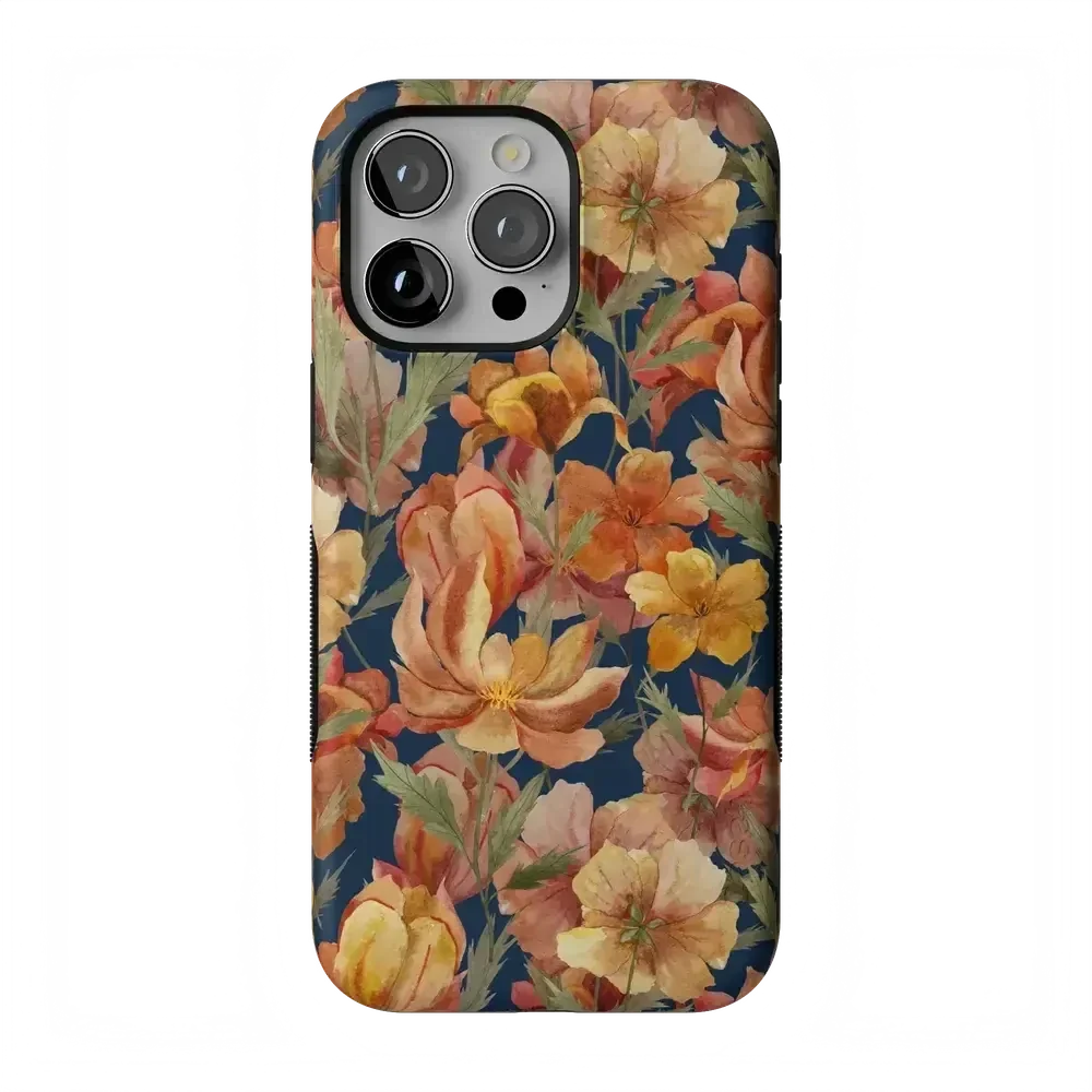 Fallen Gold | Antique Floral Case Phone Case get.casely Bold + MagSafe® iPhone 15 Pro Max