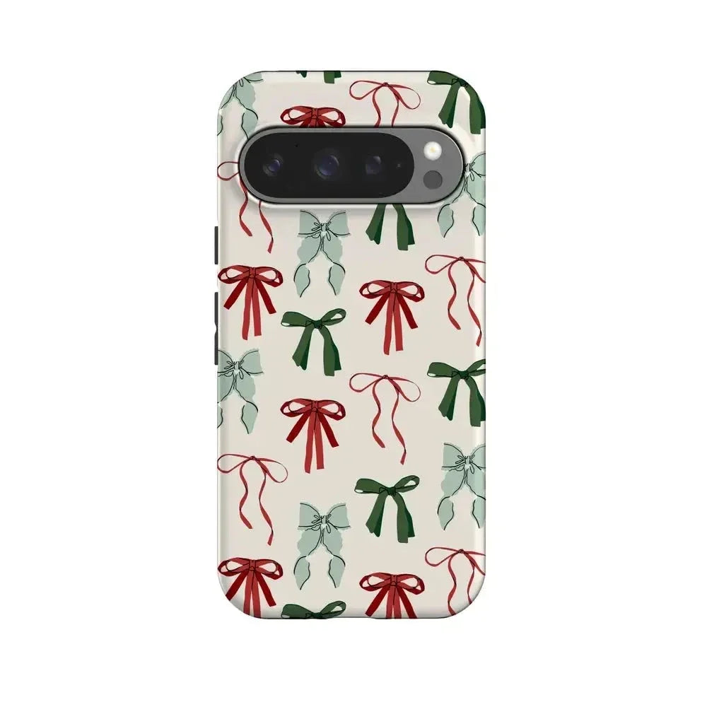 Festive Girlie | Holiday Bows Case Phone Case Casetry Essential + MagSafe® Google Pixel 10 Pro