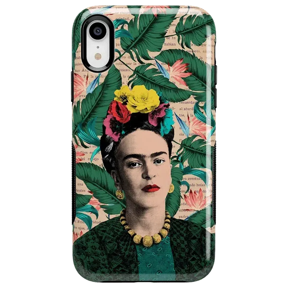 Find Your Muse | Frida Kahlo Portrait Floral Case iPhone Case get.casely Bold iPhone XR