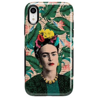 Find Your Muse | Frida Kahlo Portrait Floral Case iPhone Case get.casely Bold iPhone XR
