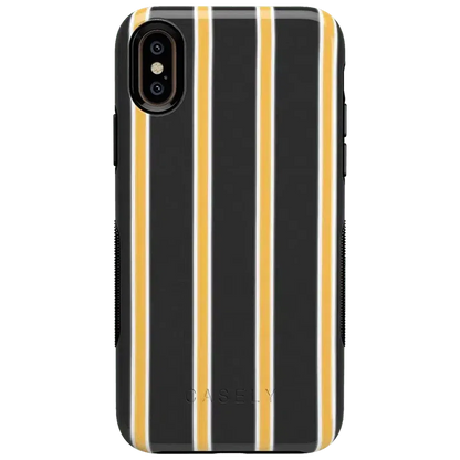 Fine Lines | Mustard Yellow Pinstripe iPhone Case iPhone Case get.casely Bold iPhone XS Max