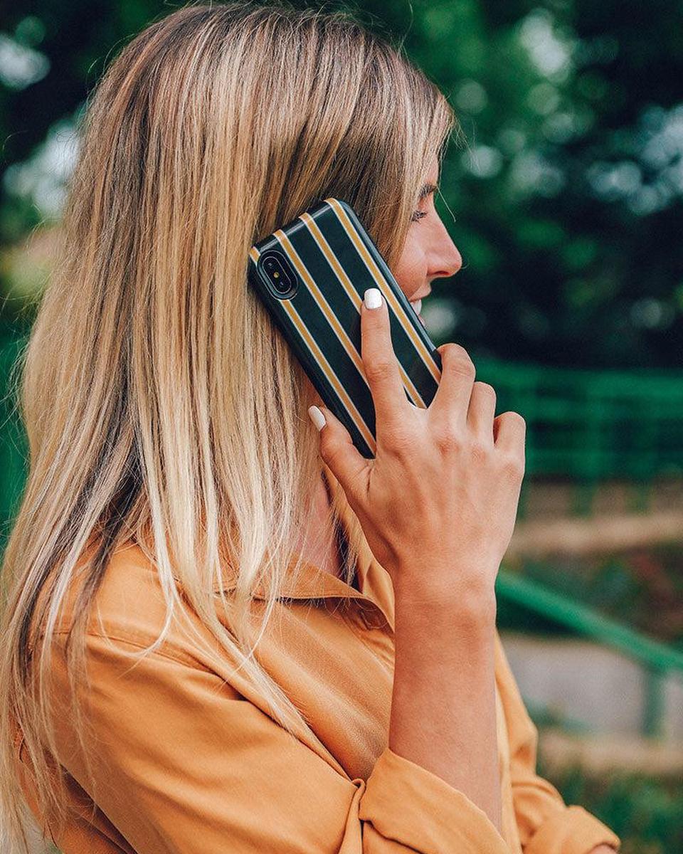 Fine Lines | Mustard Yellow Pinstripe iPhone Case iPhone Case get.casely