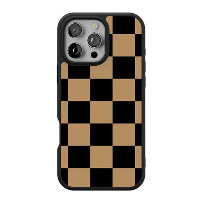 Fit Check | Black & Brown Checkerboard Case iPhone Case get.casely Align + MagSafe® iPhone 16 Pro Max
