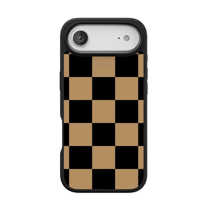 Fit Check | Black & Brown Checkerboard Case iPhone Case get.casely Align + MagSafe® iPhone 17 Air