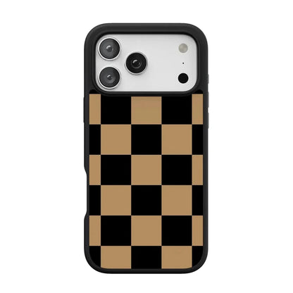 Fit Check | Black & Brown Checkerboard Case iPhone Case get.casely Align + MagSafe® iPhone 17 Pro Max