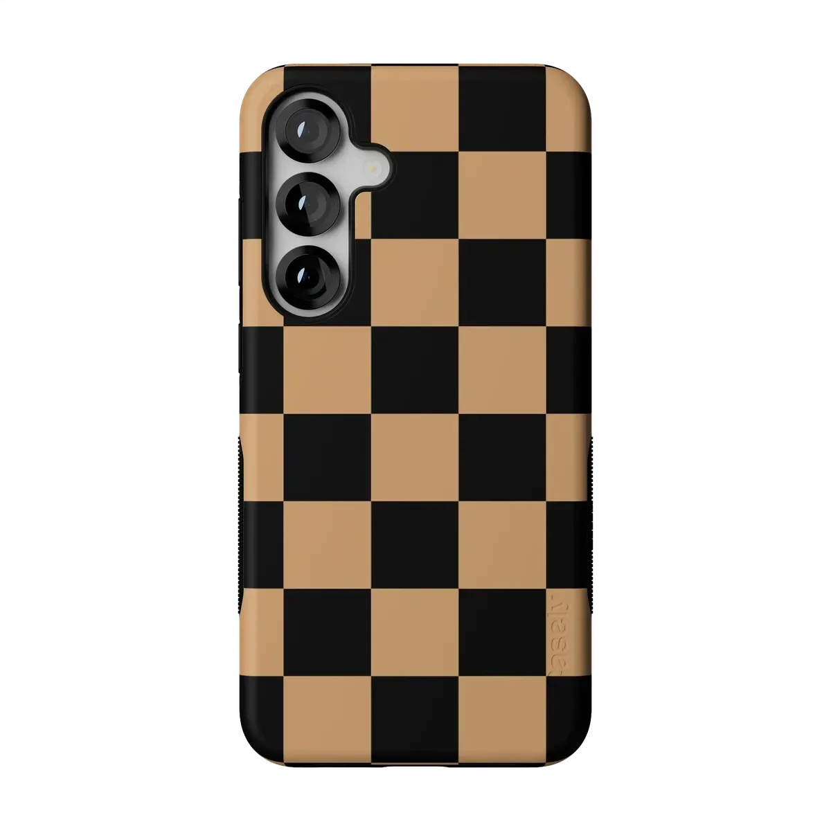 Fit Check | Black & Brown Checkerboard Case iPhone Case get.casely Bold Flex + MagSafe® Galaxy S25 Plus
