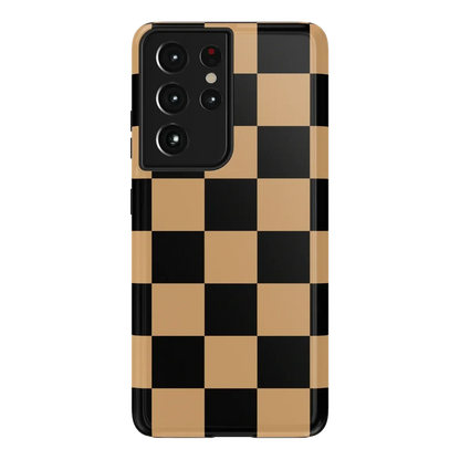 Fit Check | Black & Brown Checkerboard Case iPhone Case get.casely Essential Galaxy S21 Ultra