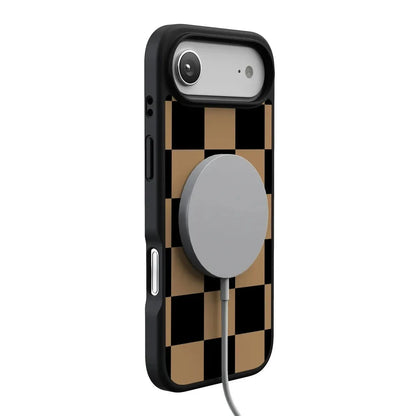 Fit Check | Black & Brown Checkerboard Case iPhone Case get.casely