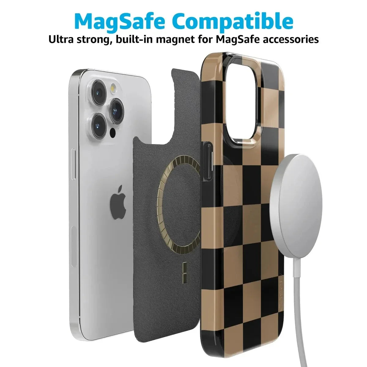 Fit Check | Black & Brown Checkerboard Case iPhone Case get.casely