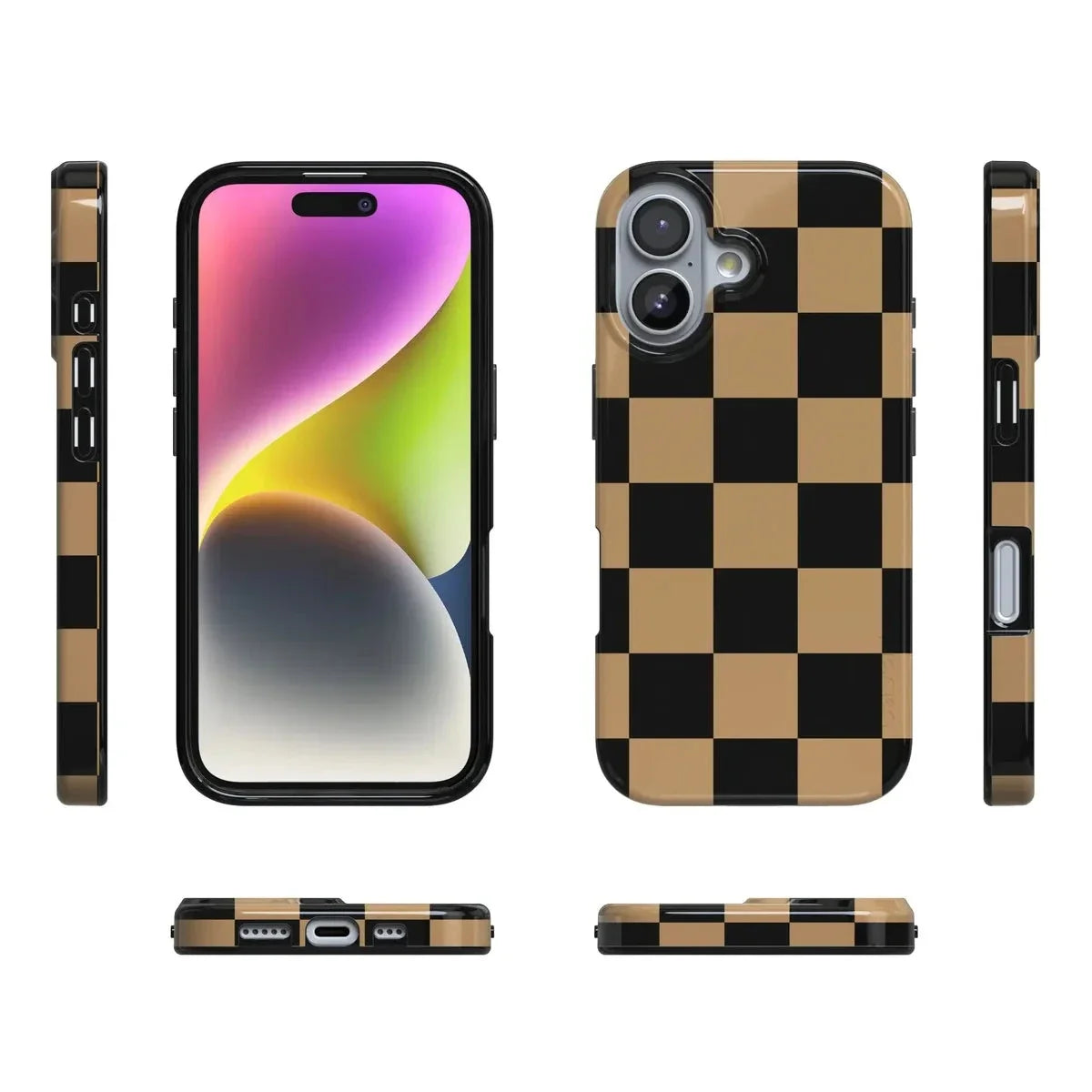 Fit Check | Black & Brown Checkerboard Case iPhone Case get.casely