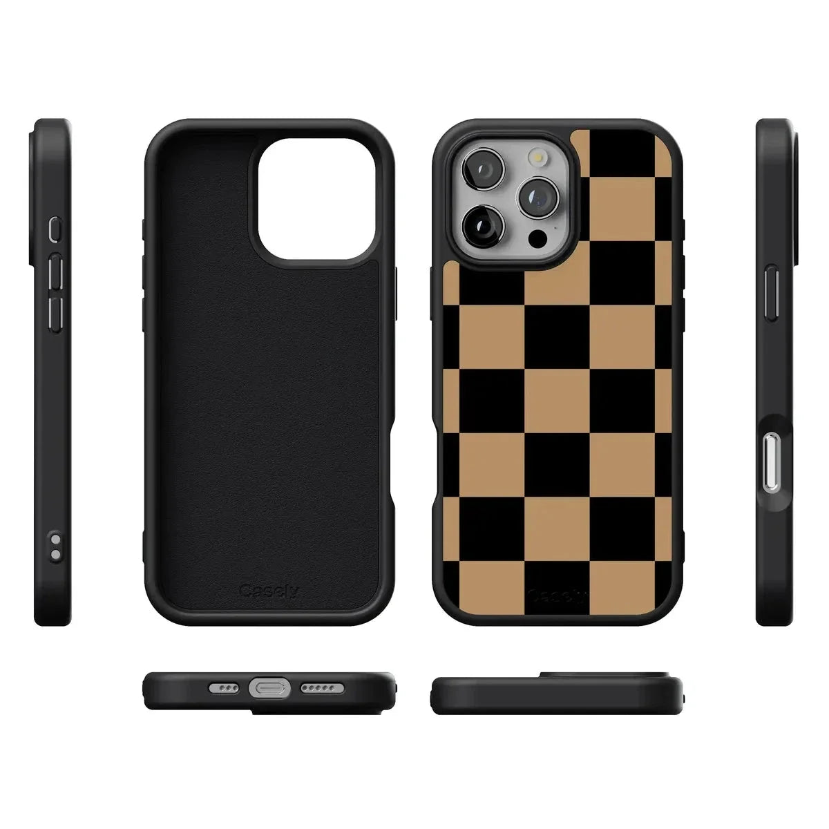 Fit Check | Black & Brown Checkerboard Case iPhone Case get.casely