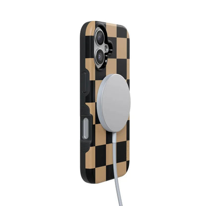 Fit Check | Black & Brown Checkerboard Case iPhone Case get.casely