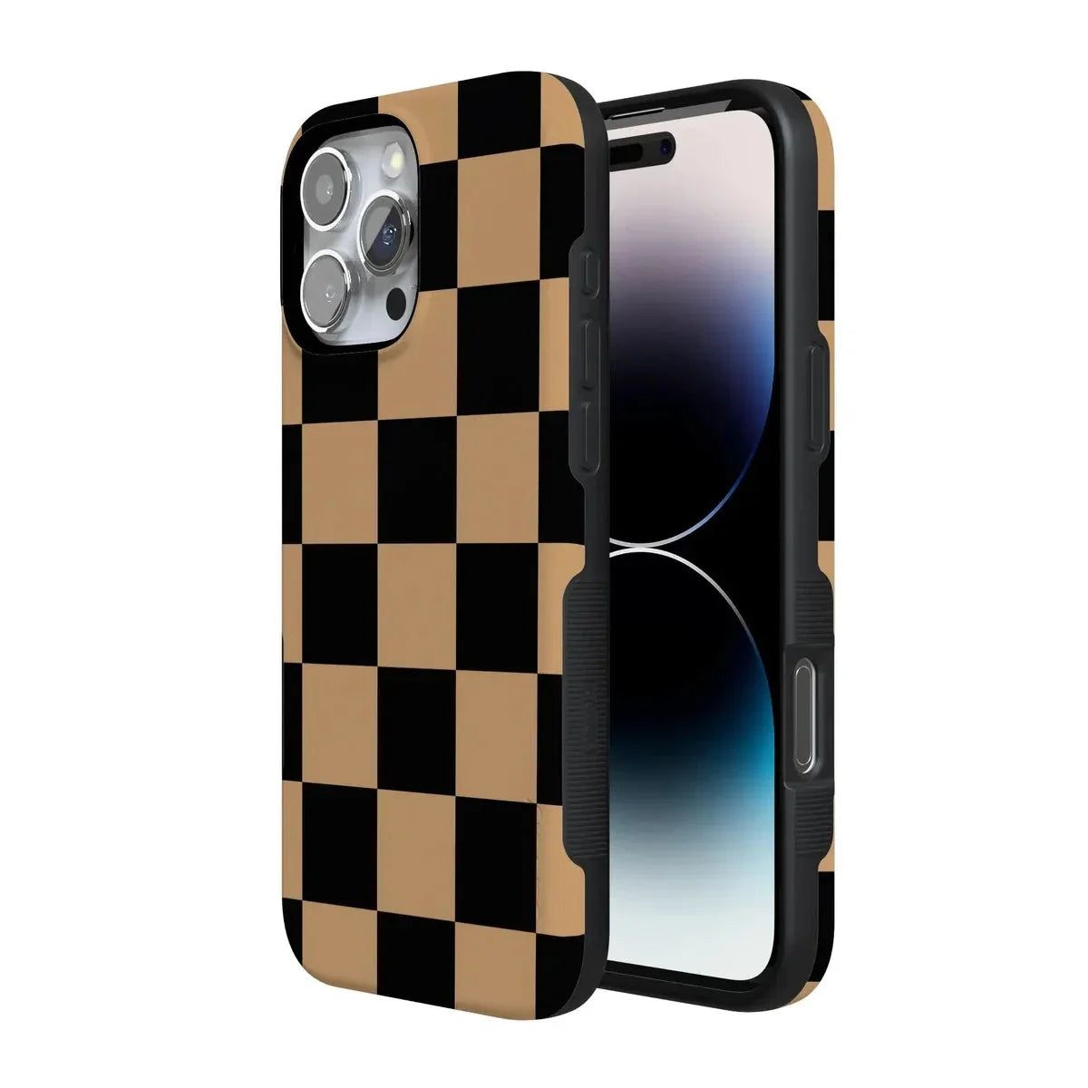 Fit Check | Black & Brown Checkerboard Case iPhone Case get.casely