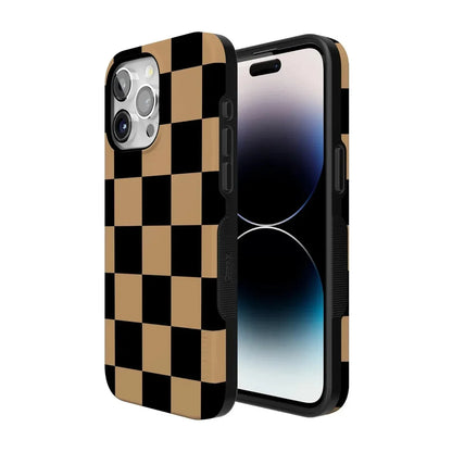Fit Check | Black & Brown Checkerboard Case iPhone Case get.casely