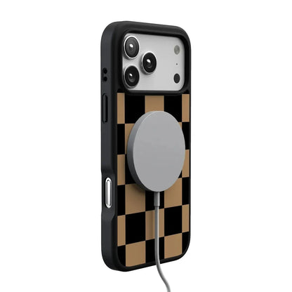 Fit Check | Black & Brown Checkerboard Case iPhone Case get.casely