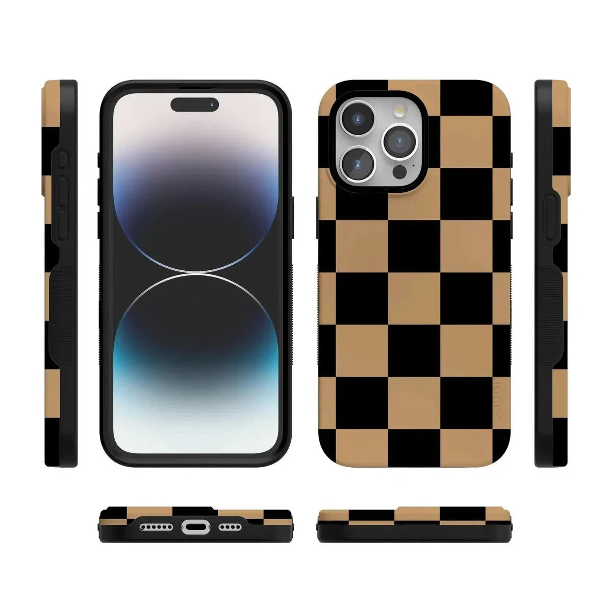 Fit Check | Black & Brown Checkerboard Case iPhone Case get.casely