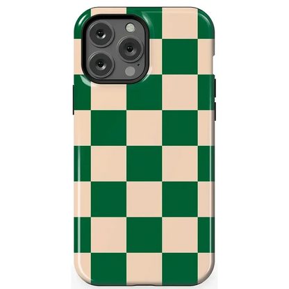 Fit Check | Green Checkerboard Case iPhone Case get.casely Essential + MagSafe® iPhone 13 Pro Max