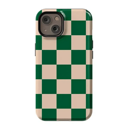 Fit Check | Green Checkerboard Case iPhone Case get.casely Essential + MagSafe® iPhone 14