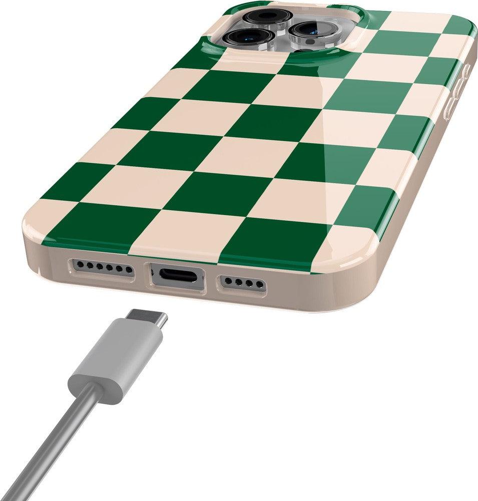 Fit Check | Green Checkerboard Case iPhone Case get.casely