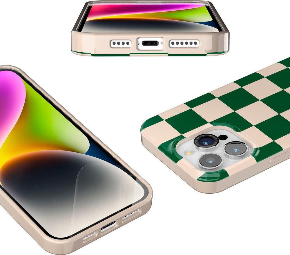 Fit Check | Green Checkerboard Case iPhone Case get.casely