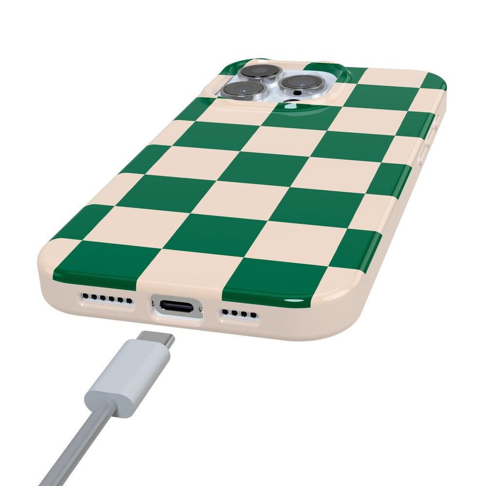 Fit Check | Green Checkerboard Case iPhone Case get.casely