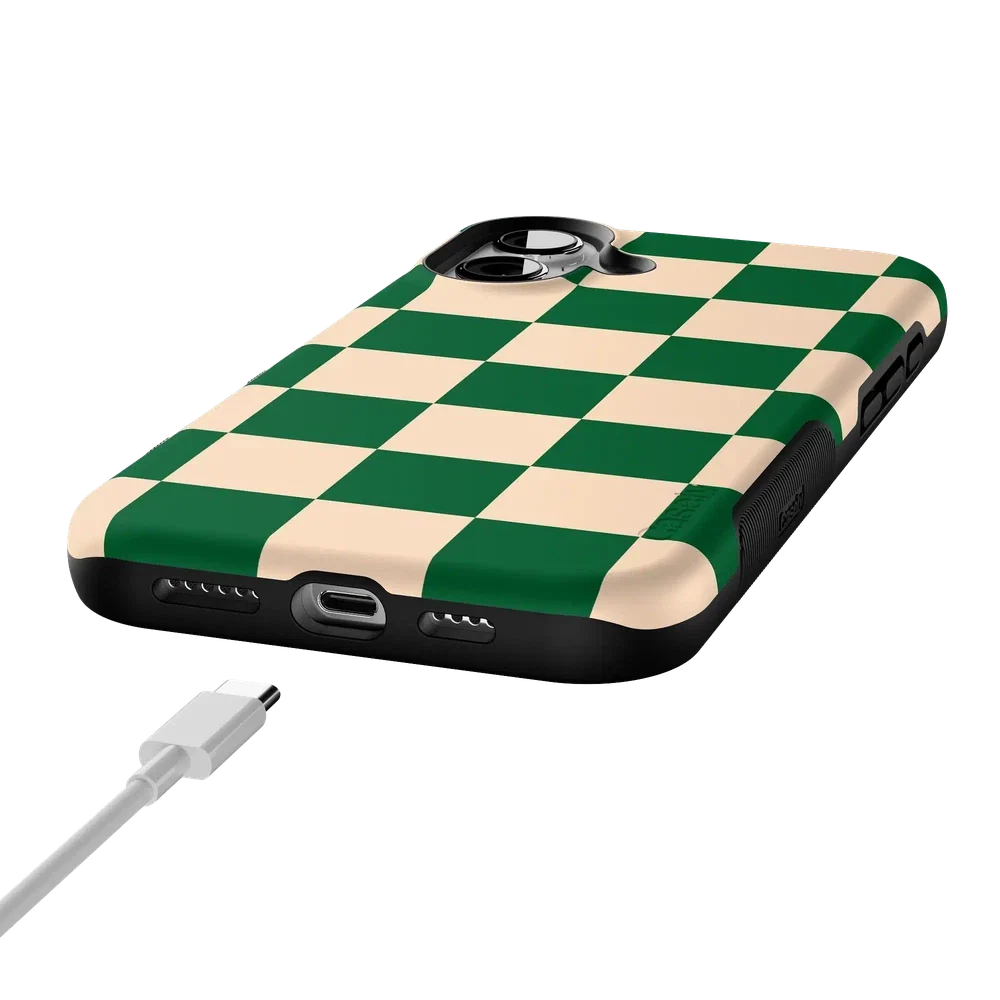 Fit Check | Green Checkerboard Case iPhone Case get.casely