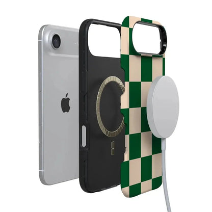 Fit Check | Green Checkerboard Case iPhone Case get.casely