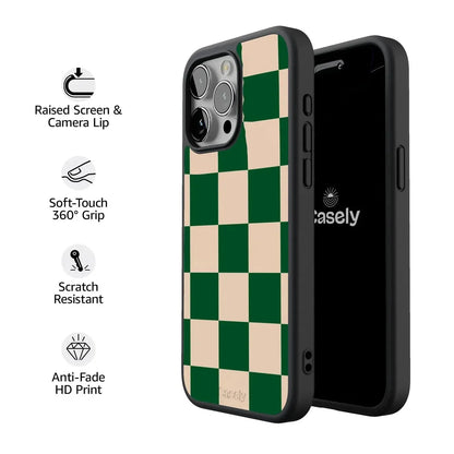 Fit Check | Green Checkerboard Case iPhone Case get.casely