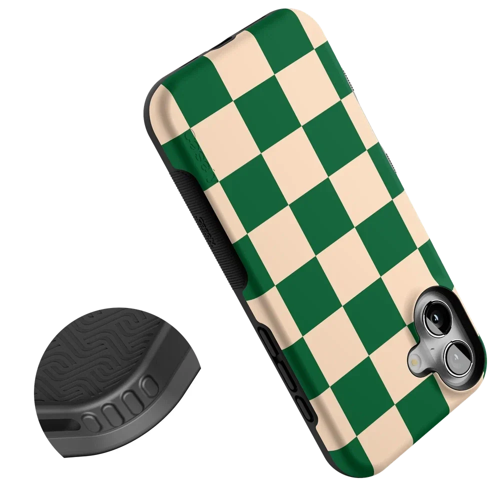 Fit Check | Green Checkerboard Case iPhone Case get.casely