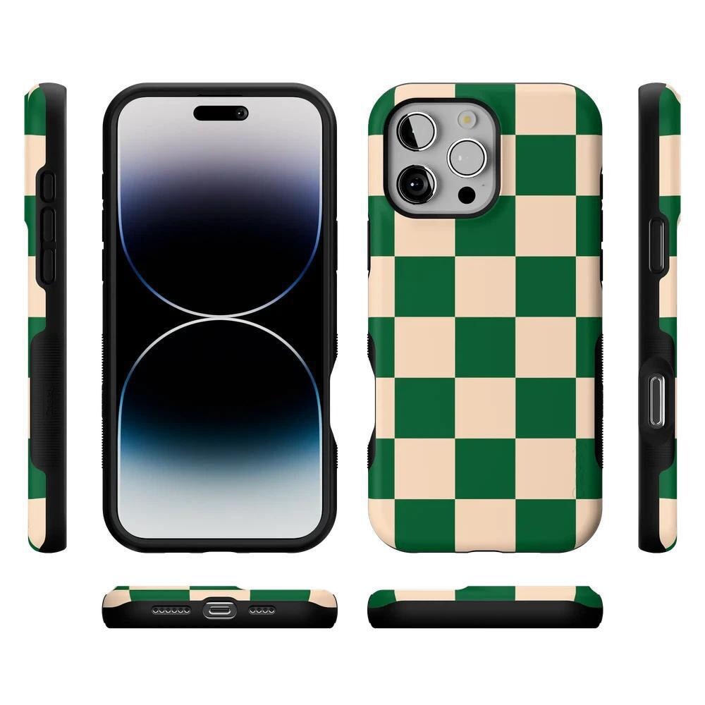 Fit Check | Green Checkerboard Case iPhone Case get.casely