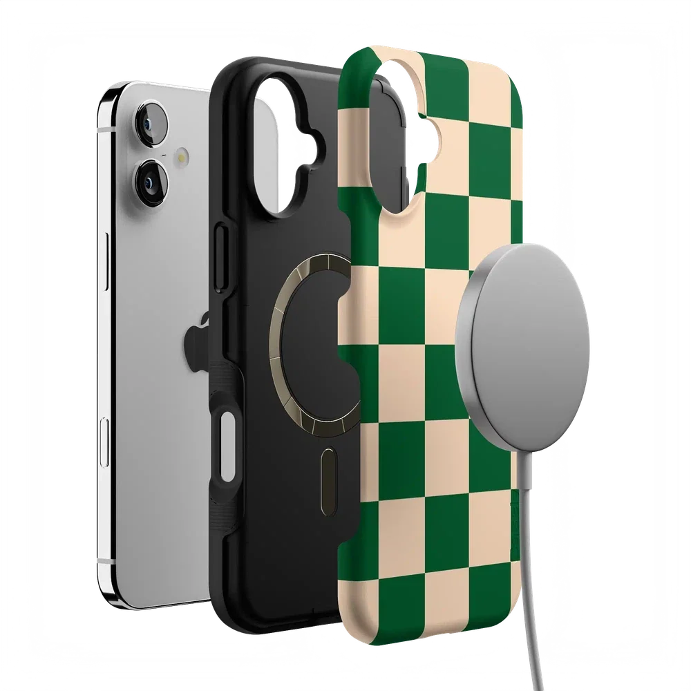 Fit Check | Green Checkerboard Case iPhone Case get.casely