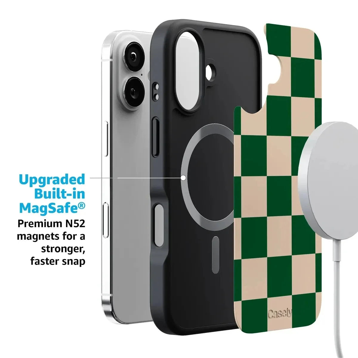 Fit Check | Green Checkerboard Case iPhone Case get.casely