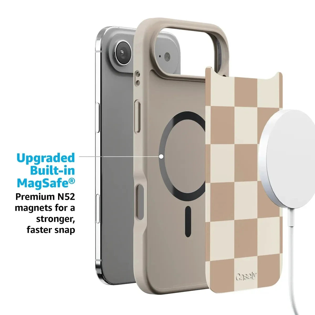 Fit Check | Neutral Checkerboard Case iPhone Case get.casely