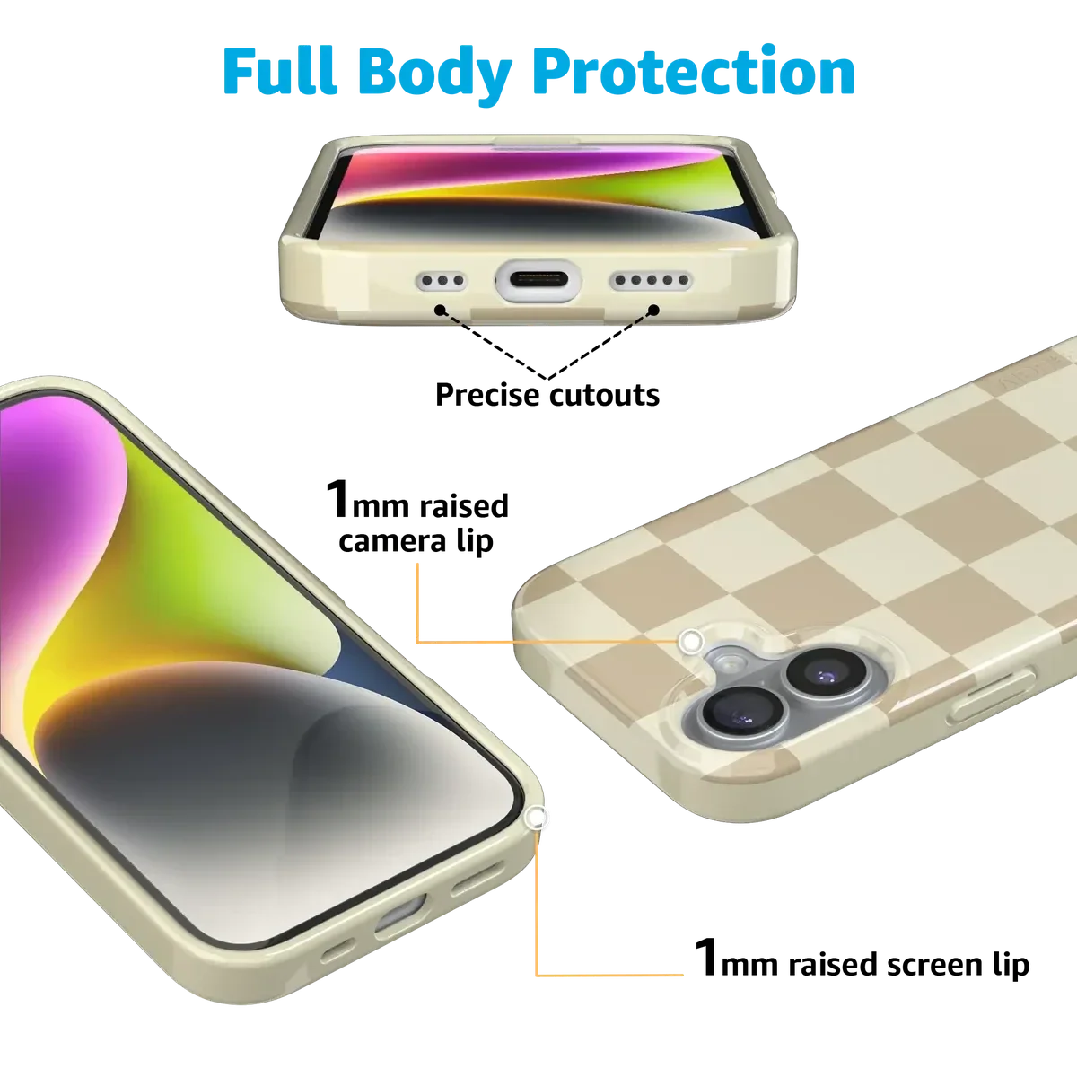 Fit Check | Neutral Checkerboard Case iPhone Case get.casely