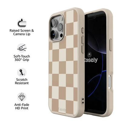 Fit Check | Neutral Checkerboard Case iPhone Case get.casely