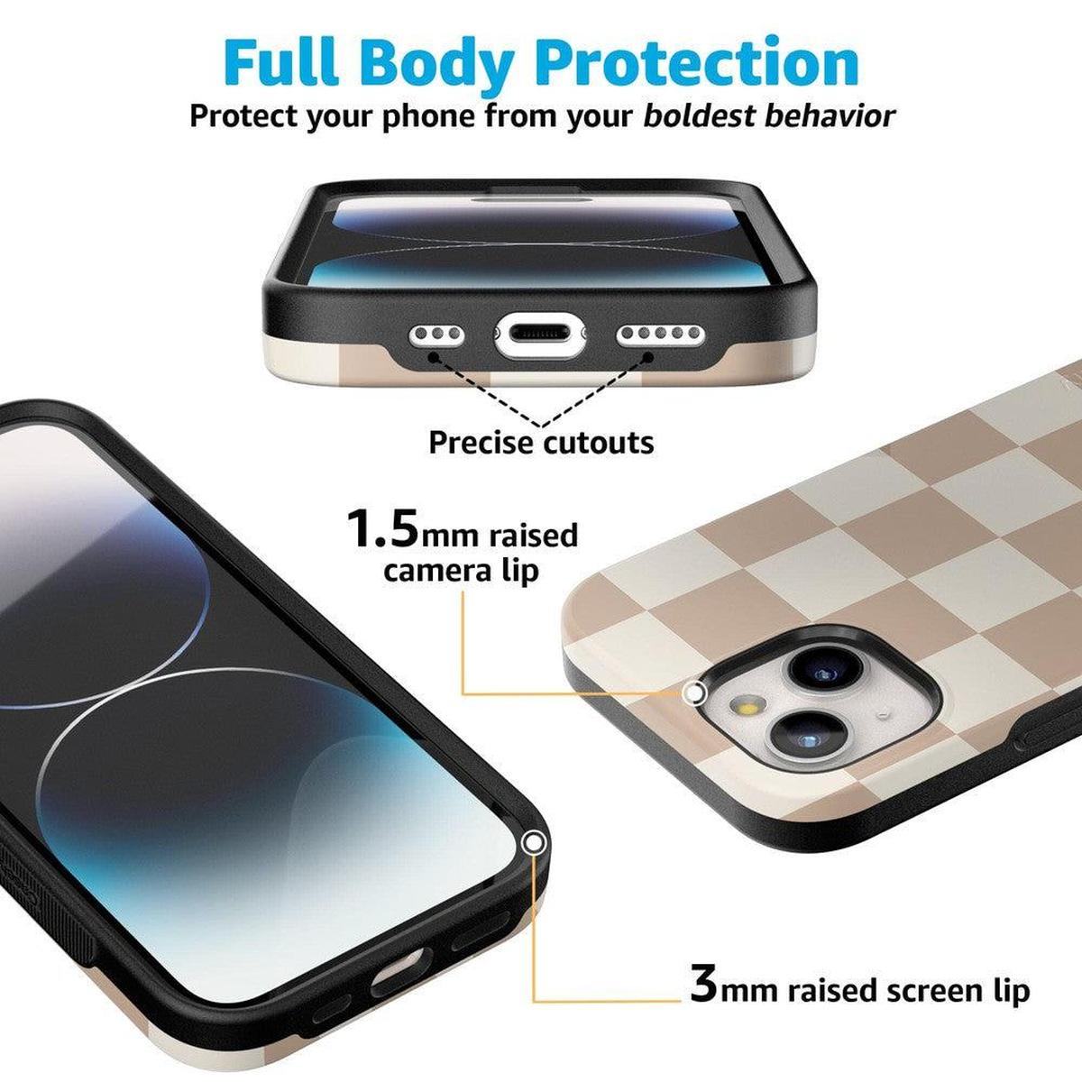 Fit Check | Neutral Checkerboard Case iPhone Case get.casely