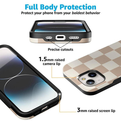 Fit Check | Neutral Checkerboard Case iPhone Case get.casely